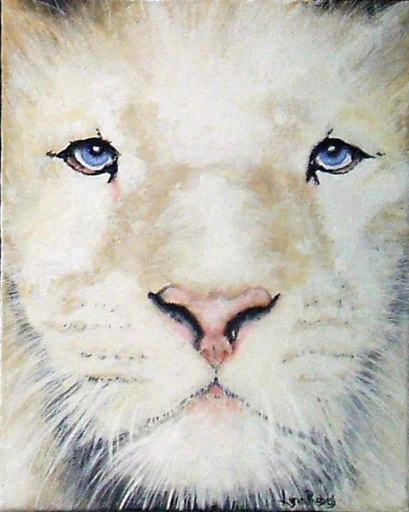 White Lion painting by Lynn Robey