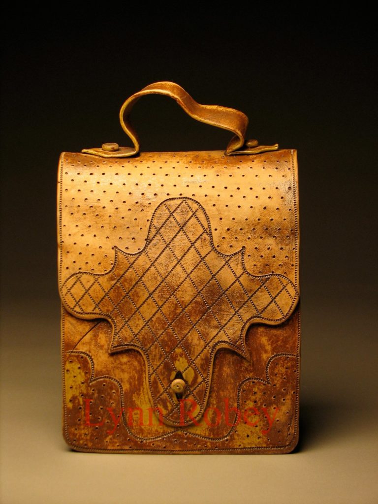 Ceramic Book Bag by Lynn Robey